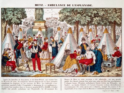 Guerre prussienne : une ambulance installée sur l