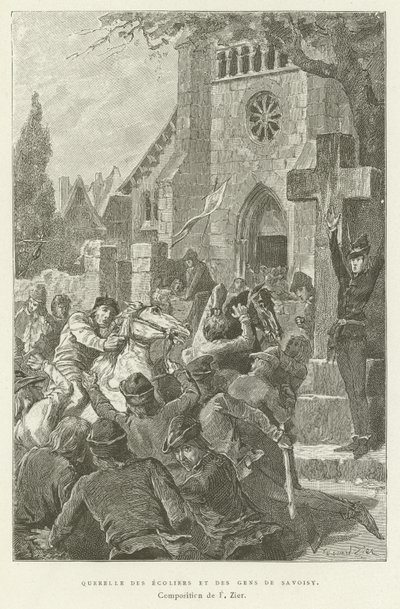 Querelle entre étudiants et le peuple de Savoisy - French School
