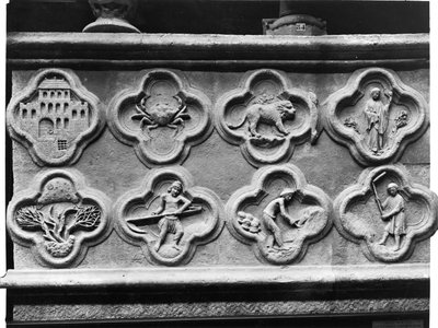 Quatre-feuilles du prophète Aggée : le Temple reconstruit, et la Terre desséchée, et quatre-feuilles avec les signes du zodiaque et les travaux de l