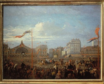 La reine Victoria (1819-1901) arrivant à la Gare de l