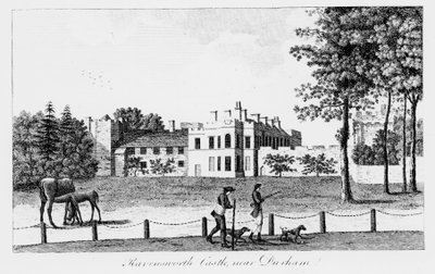Château de Ravensworth près de Durham, 19ème siècle - French School