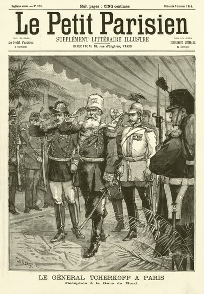 Réception du général russe Chertkov à la Gare du Nord, Paris - French School