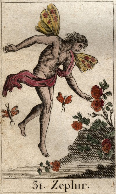 Représentation de Zéphyr, personnification du vent d