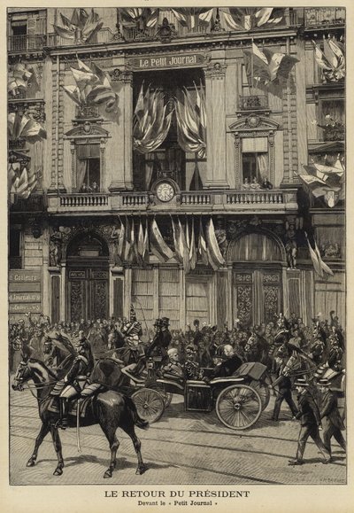 Retour du président français Félix Faure de sa visite en Russie, 1897 - French School