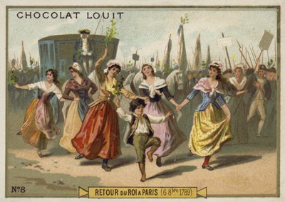 Retour du roi Louis XVI à Paris, Révolution française, 6 octobre 1789 - French School