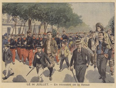 Retour à la maison après le défilé du 14 juillet - French School