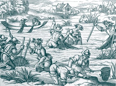 Pêche en rivière - French School