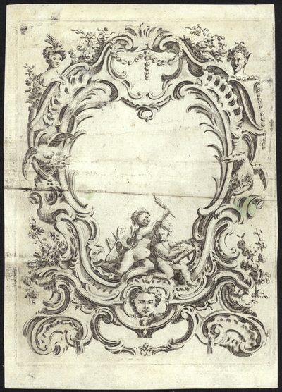 Design rococo pour un cadre - French School