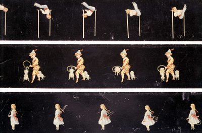 Rouleau du praxinoscope par Émile Reynaud inventé en 1877 - French School