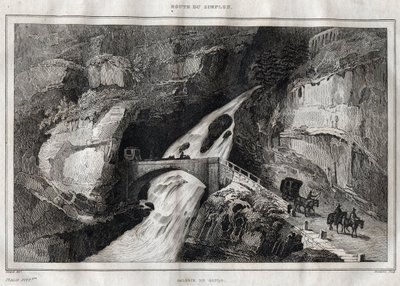 Route du Simplon - Gravure de "L
