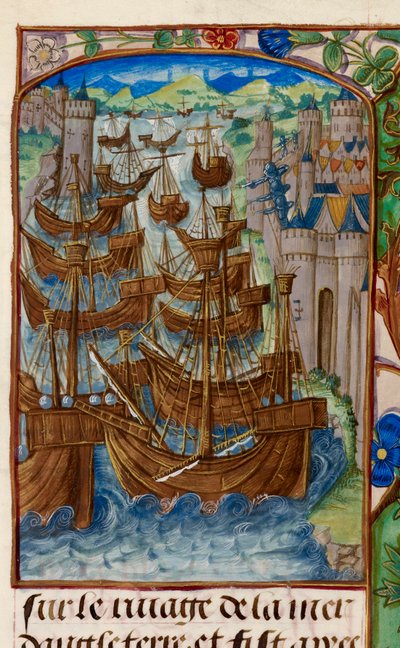 La flotte française attaquée à Sluys, des 