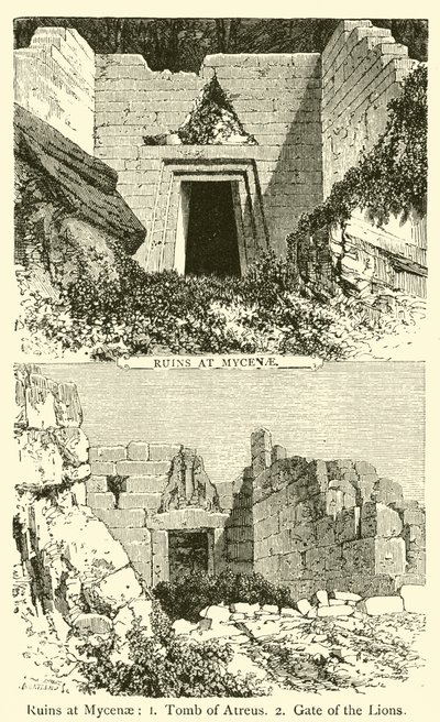 Ruines de Mycènes - French School