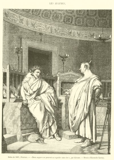Salon de 1861, Peinture, Deux augures ne peuvent se regarder sans rire - French School