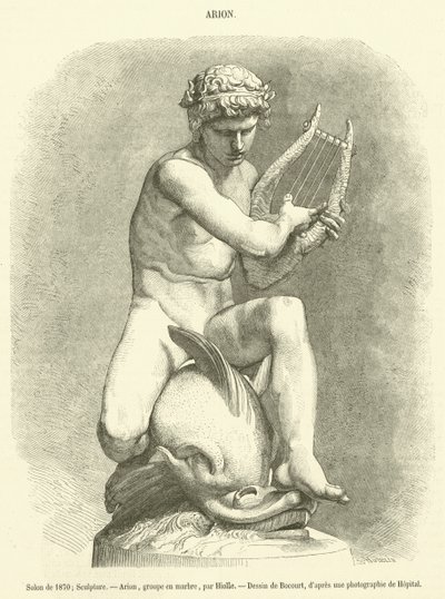 Salon de 1870, Sculpture, Arion, groupe en marbre - French School