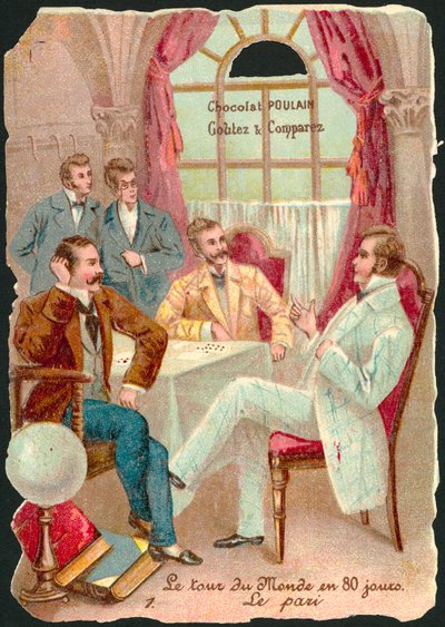 Scène de Le Tour du monde en quatre-vingts jours, par Jules Verne - French School