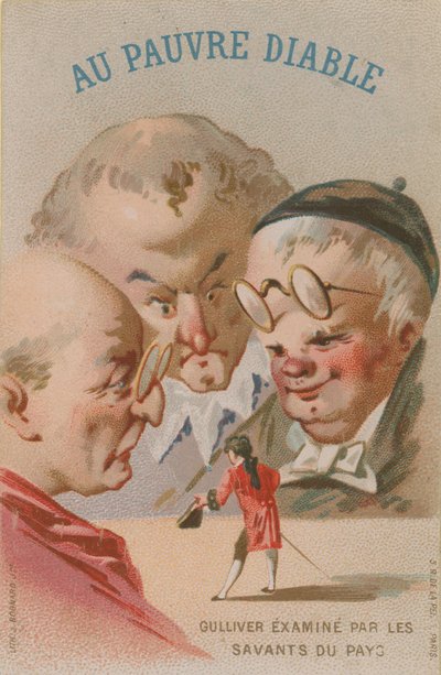 Scène des Voyages de Gulliver - French School