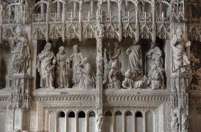 Scène du chœur de la cathédrale de Chartres : transfiguration, Jésus et la Cananéenne - French School