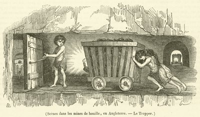 Scènes dans les mines de houille en Angleterre, Le Trapper - French School