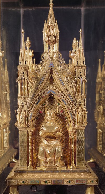 Figure assise du Christ, du reliquaire de Saint Taurin - French School