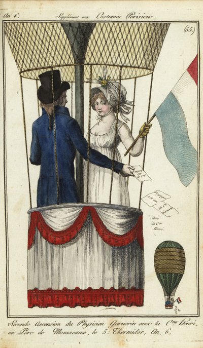 Deuxième ascension en ballon du Dr. Andre-Jacques Garnerin, 8 juillet 1798 - French School