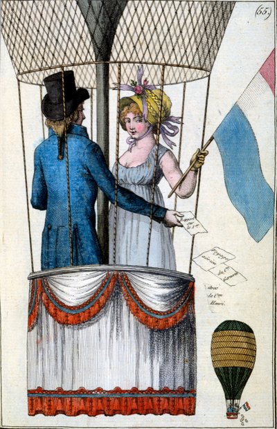 Deuxième vol de Garnerin avec Citoyenne Henri depuis le Parc Monceau, 8 juillet 1798, d