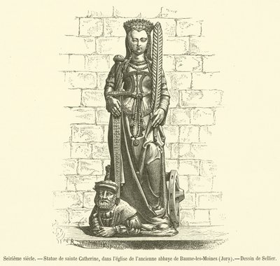 Seizième siècle, Statue de sainte Catherine, dans l