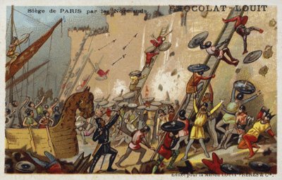 Siège de Paris par les Normands, IXe siècle - French School