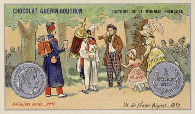 Quart de franc en argent - French School