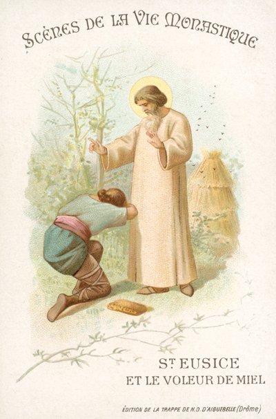 Saint Eusice et le voleur de miel - French School