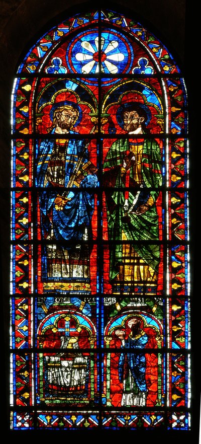 Saint Gervais et Saint Protus avec un prêtre donateur - French School