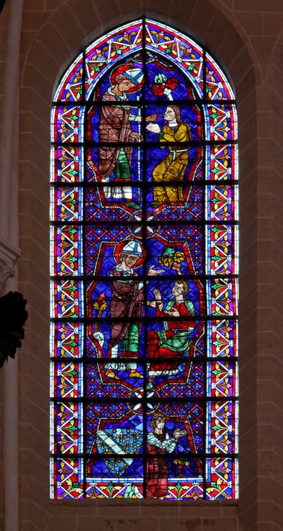 Saint Martin guérit les malades. Thibault VI, Comte de Chartres - French School