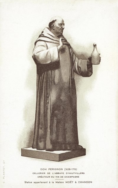 Statue de Dom Pérignon - French School