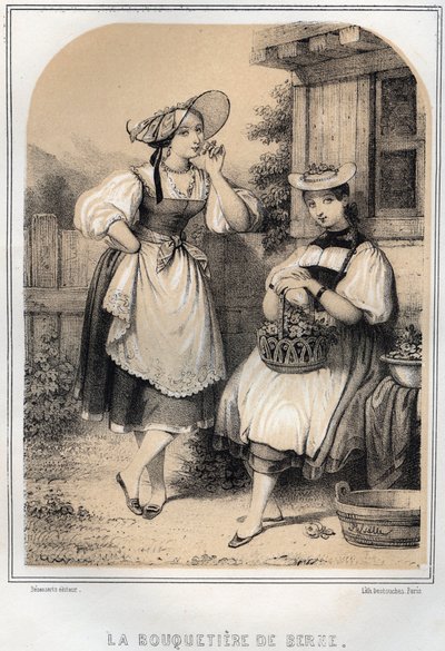 Costumes suisses - Ibex de Berne - gravure dans « Les soirées de mon oncle, mémoires et récits de voyages » par Moring Michel - Fin XIXe siècle - French School