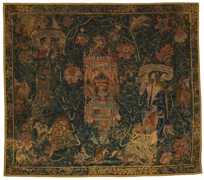 Tapisserie, Dieu le Père apparaissant à Moïse (une de la série de six Sibylles comprenant 46.134 à 46.139) appelée 