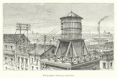 Télégraphie électrique aérienne - French School