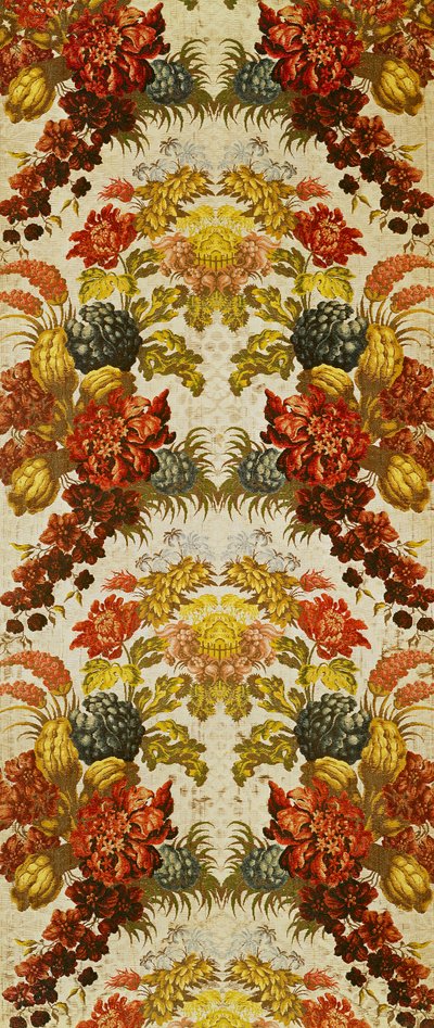 Textile avec un motif floral répétitif, atelier de Lyon, vers 1740 - French School