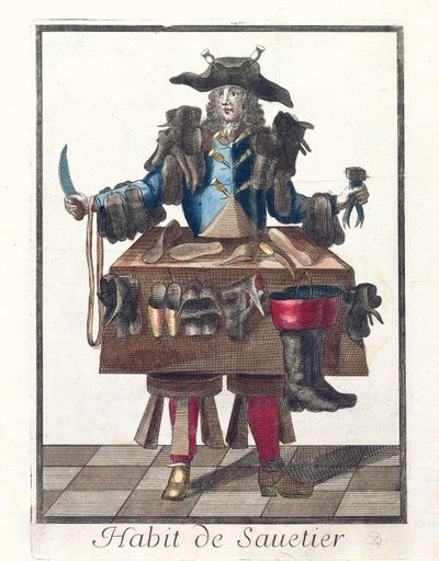 Le cordonnier, un costume allégorique, d