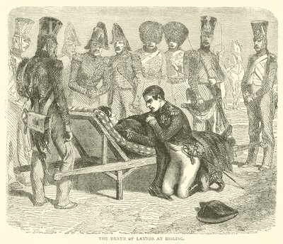 La mort de Lannes à Essling (gravure) - French School