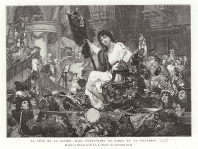La Fête de la Raison à Notre-Dame de Paris, 10 novembre 1793 - French School