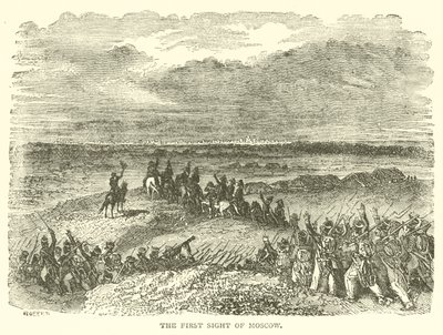 La première vue de Moscou (gravure) - French School