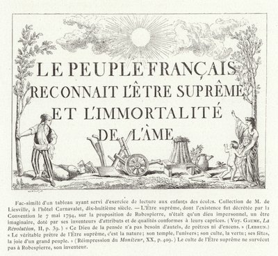Le peuple français reconnaît l