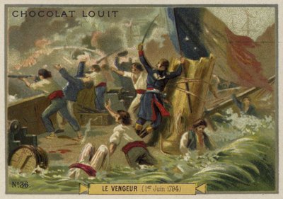 Le navire de guerre français Vengeur à la bataille d