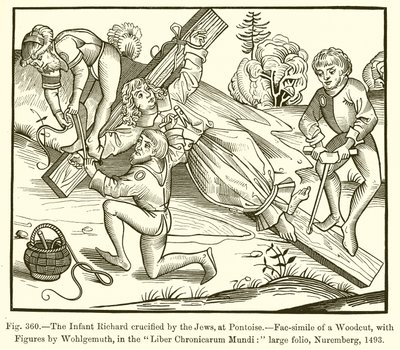 Le jeune Richard crucifié par les Juifs, à Pontoise - French School