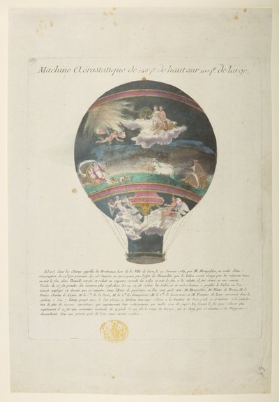 Le ballon Montgolfier avec des 