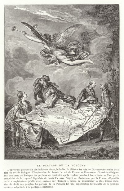 Le Partage de la Pologne, 1772 - French School