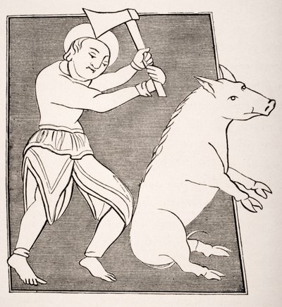 Le charcutier", reproduction d