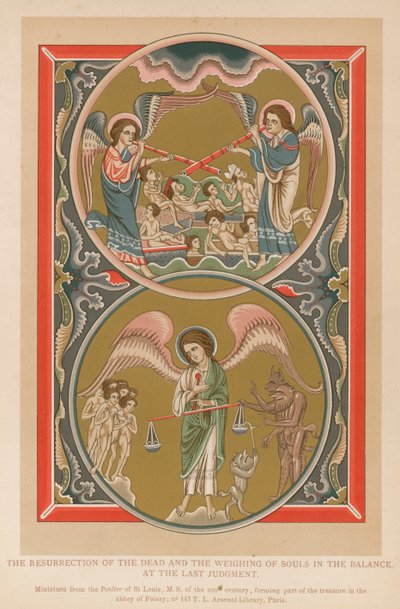 La Résurrection des morts et la Pesée des âmes, au Jugement dernier - French School