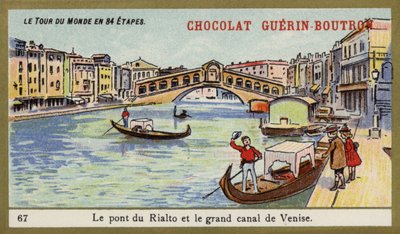 Le pont du Rialto et le Grand Canal de Venise - French School
