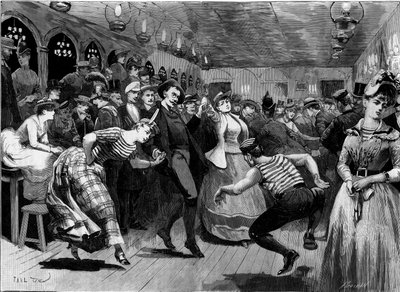 Le bal du jeudi soir à « La Grenouillère » autour de Paris - French School