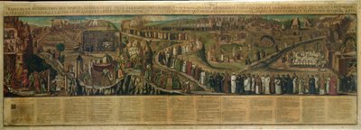 Les Deux Chemins de la Religion, représentation de la division entre Protestantisme et Catholicisme - French School